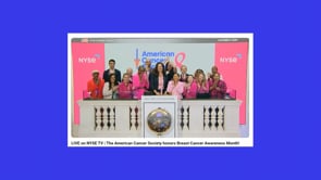 Breast Cancer Awareness Month - The American Cancer Society rings the opening bell at the New York Stock Exchange