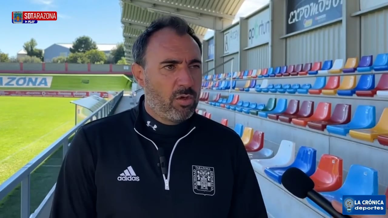 LA PREVIA / Cultural Leonesa - SD Tarazona / JUANMA BARRERO (Entrenador Tarazona) J7 - 1ª RFEF / Fuente: SD Tarazona