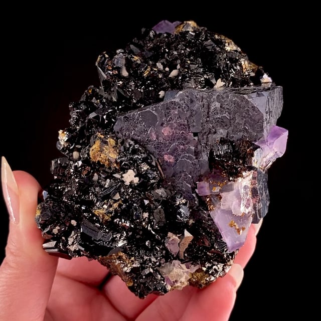 Galena with Sphalerite, Fluorite and Calcite