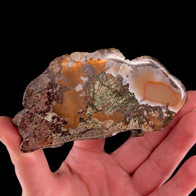 Datolite with Copper (polished)