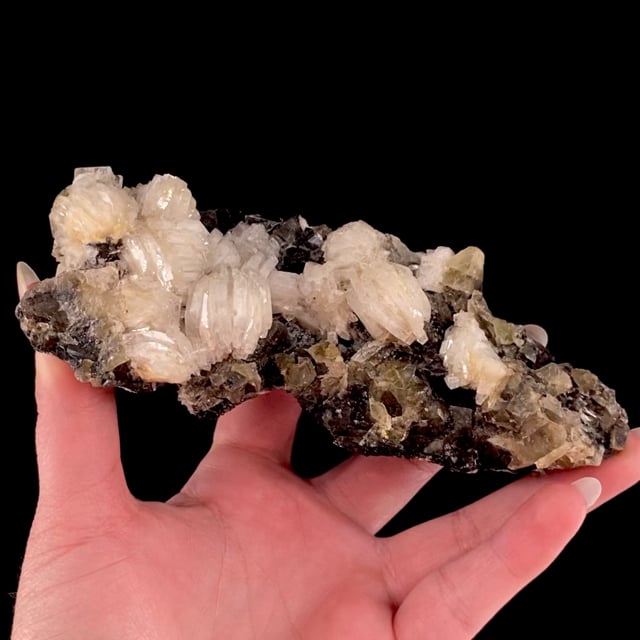 Baryte on Fluorite