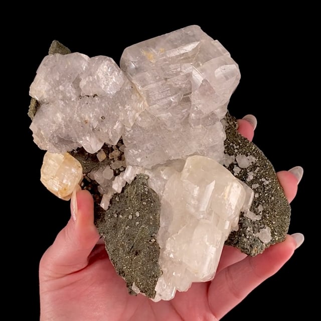 Calcite on Marcasite