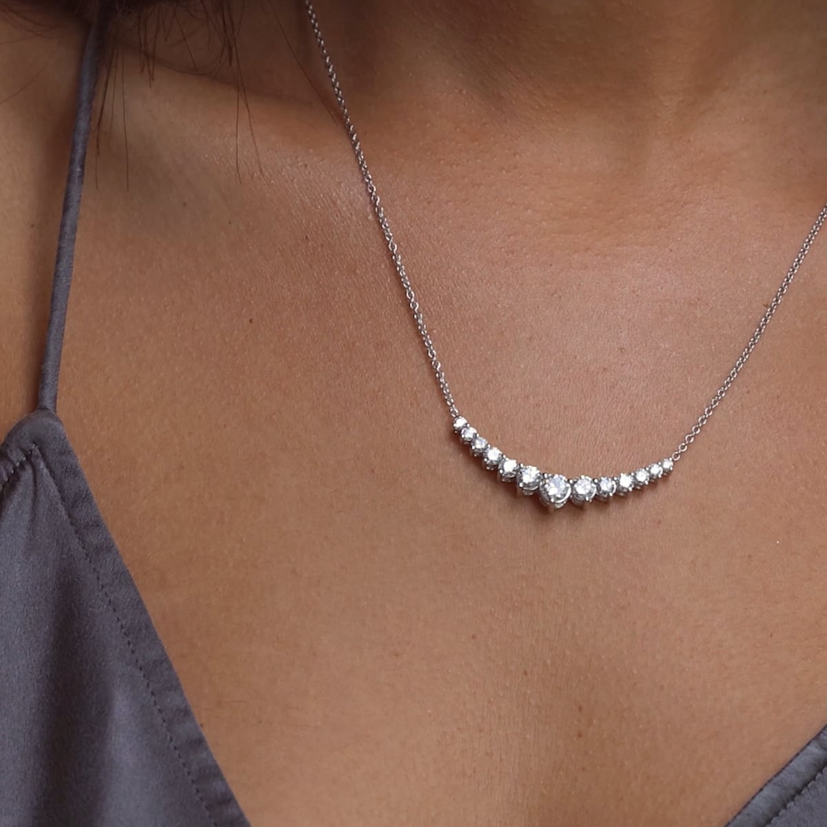 3 ctw Round Lab Grown Diamond Thirteen Stone Demi Eternity