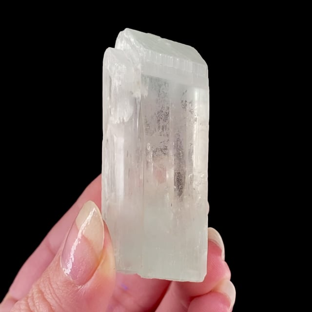 Spodumene (bi-colored doubly-terminated ''floater'' crystal)