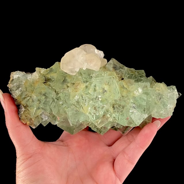 Fluorite (GEM crystals) with Calcite