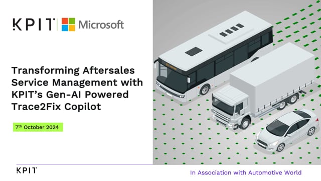 Transforming aftersales service management with KPIT’s Gen-AI powered Trace2Fix copilot