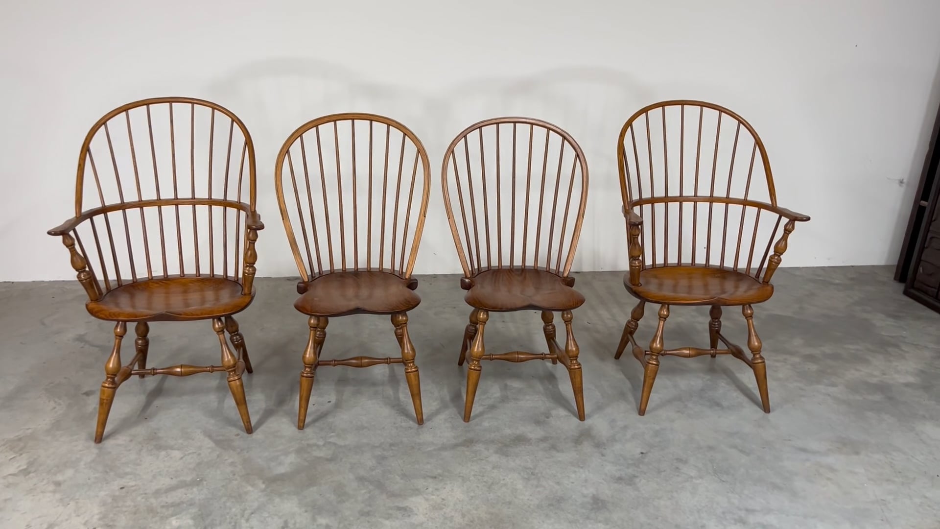4 Spindle Back Windsor Dining Chairs Mortis and Tenon Joinery