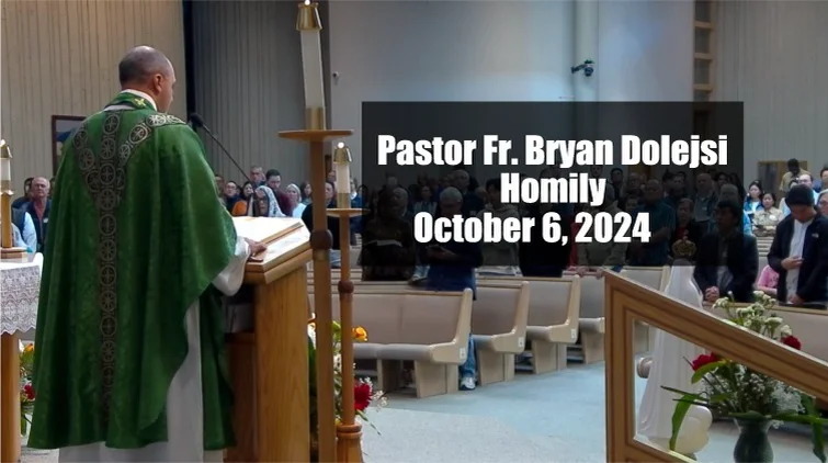 Fr Bryan Homily - October 6, 2024