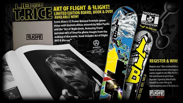 Lib Tech Limited Edition Travis Rice Art of Flight & Flight!
