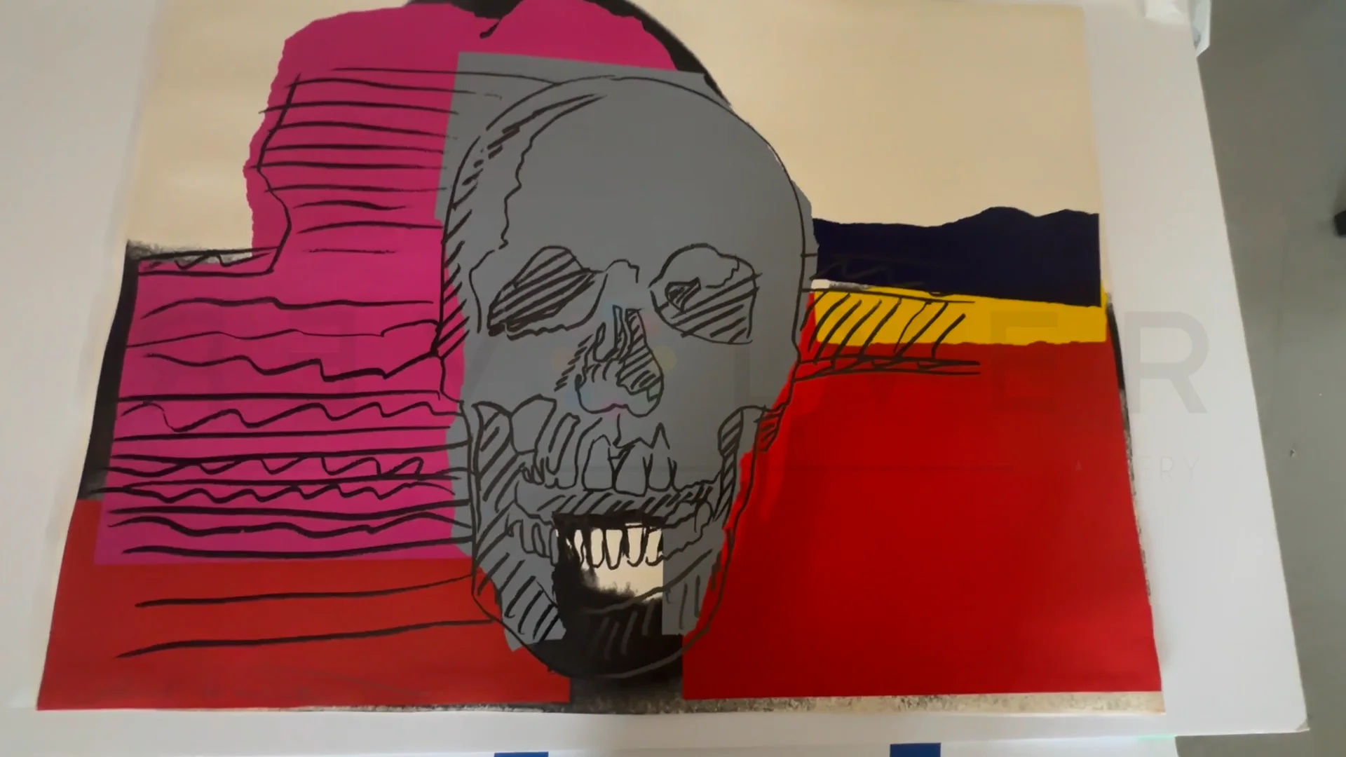 額装品/Skull /red 1976/アンディ ウォーホル Skull (red) 1976 Exhibition/アンディ ウォーホル/額装済