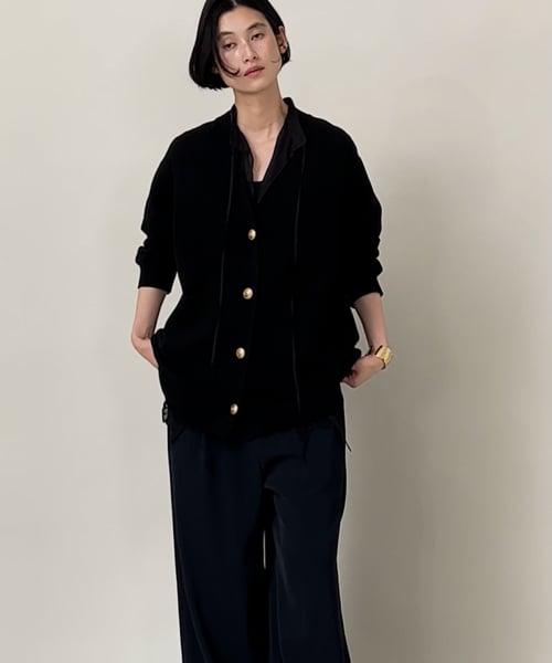 curensology2024FW 素晴らしき アッシュクウールカーディガン キャメル54