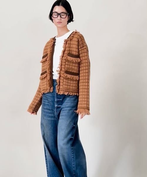 ツイーディフリンジニットカーディガン | [公式]カレンソロジー  