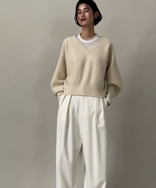 未使用】カレンソロジーダブルクロスツータックパンツ 