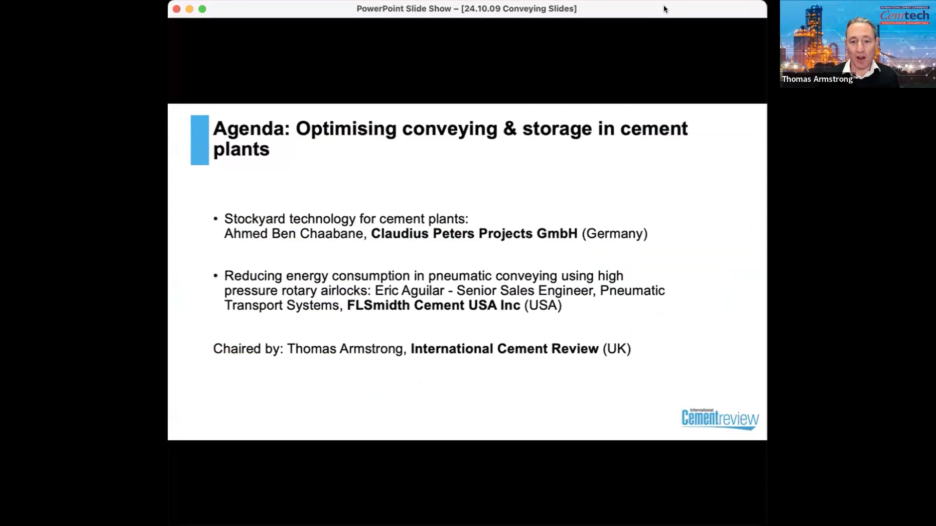 Cemtech Live Webinar: Optimising conveying & storage in cement plants
