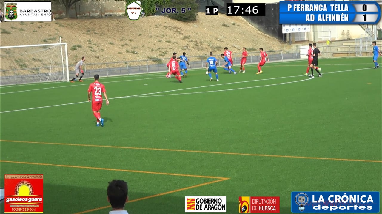 (RESUMEN Y GOLES) Peña Ferranca Tella 1-2 CD Alfindén / Jor. 5 - Preferente Gr 1