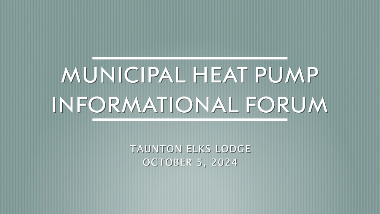 Municipal Heat Pump Forum