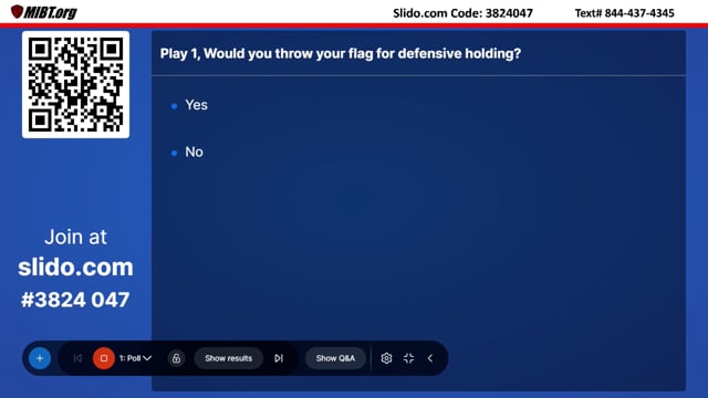 Defensive hold or no advantage gained.  Integrity of the game foul (10-9-24)