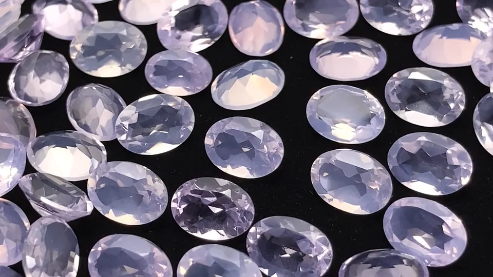 宝石質スコロライト ルース オーバルファセットカット7×5mm 2粒