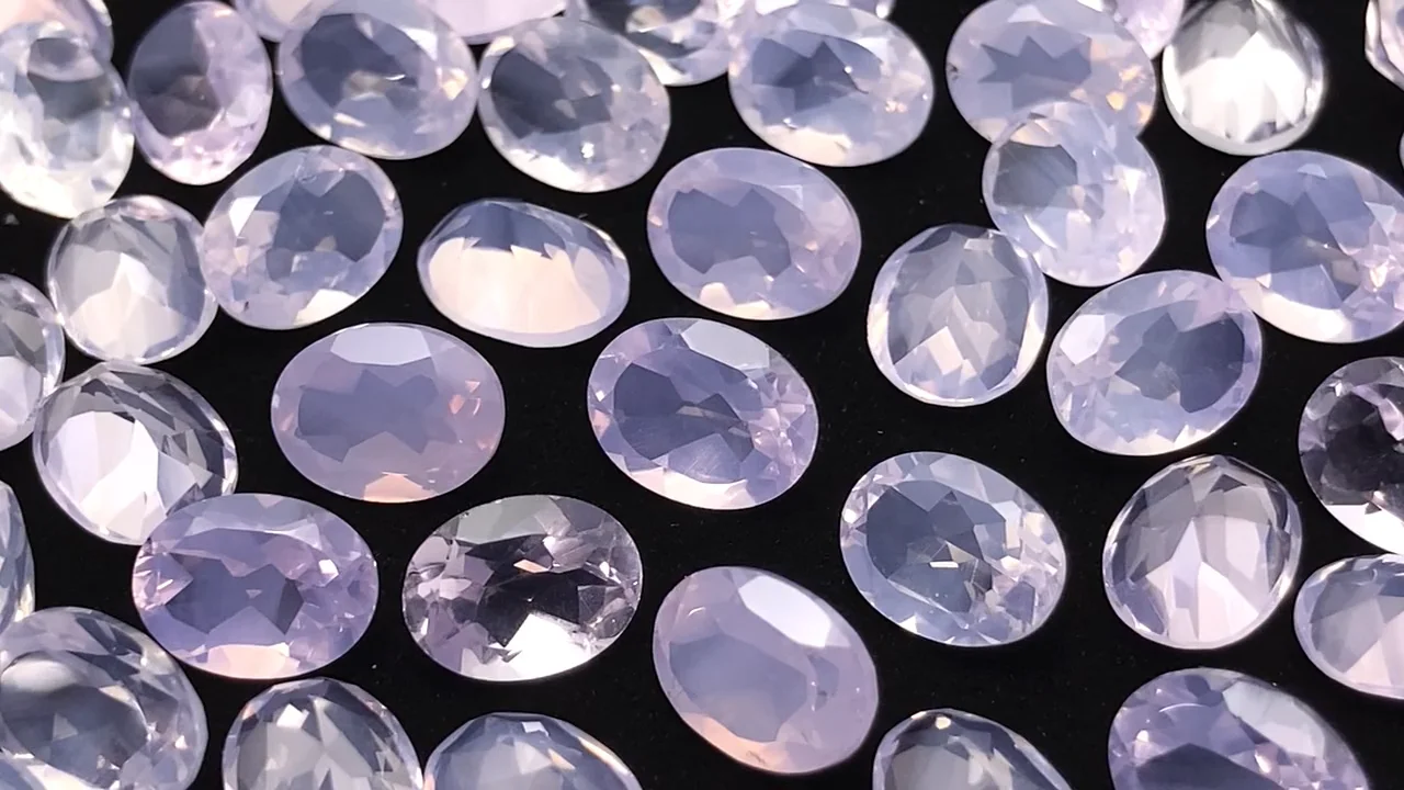 宝石質スコロライト ルース オーバルファセットカット8×6mm 3粒