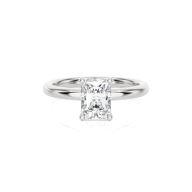 1.00 Karat Solitärring mit Diamant im Radiant-Schliff aus Weißgold