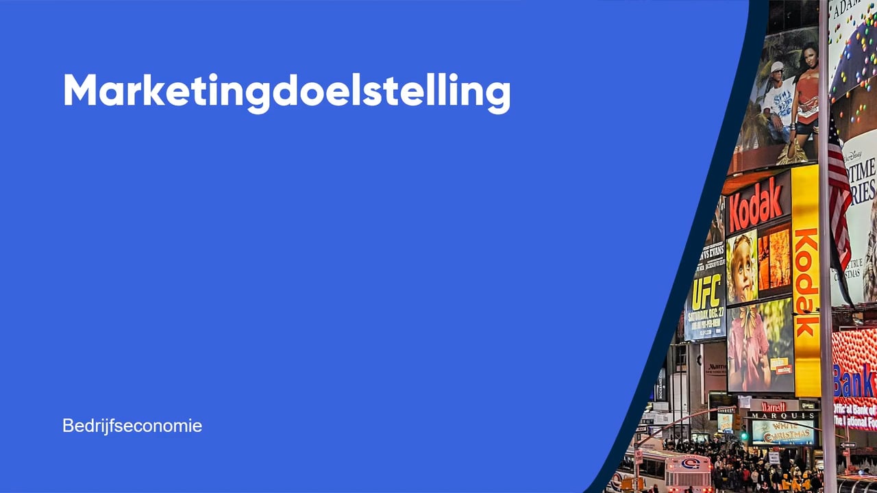 Marketingdoelstelling