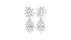 20.50 ct. t.w. CZ Drop Earrings in Sterling Silver