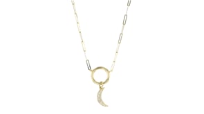 Diamond-Accented Moon Charm in 14kt Yellow Gold