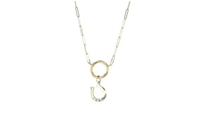 Diamond-Accented Horseshoe Charm in 14kt Yellow Gold