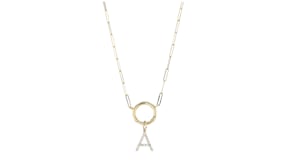 Diamond Initial Charm in 14kt Yellow Gold