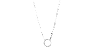 .10 ct. t.w. Diamond Charm-Compatible Circle Necklace in Sterling Silver