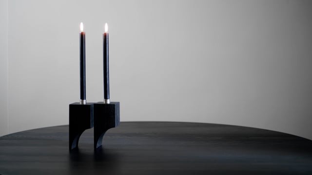 Acer Candle Holder R:2 in Oak