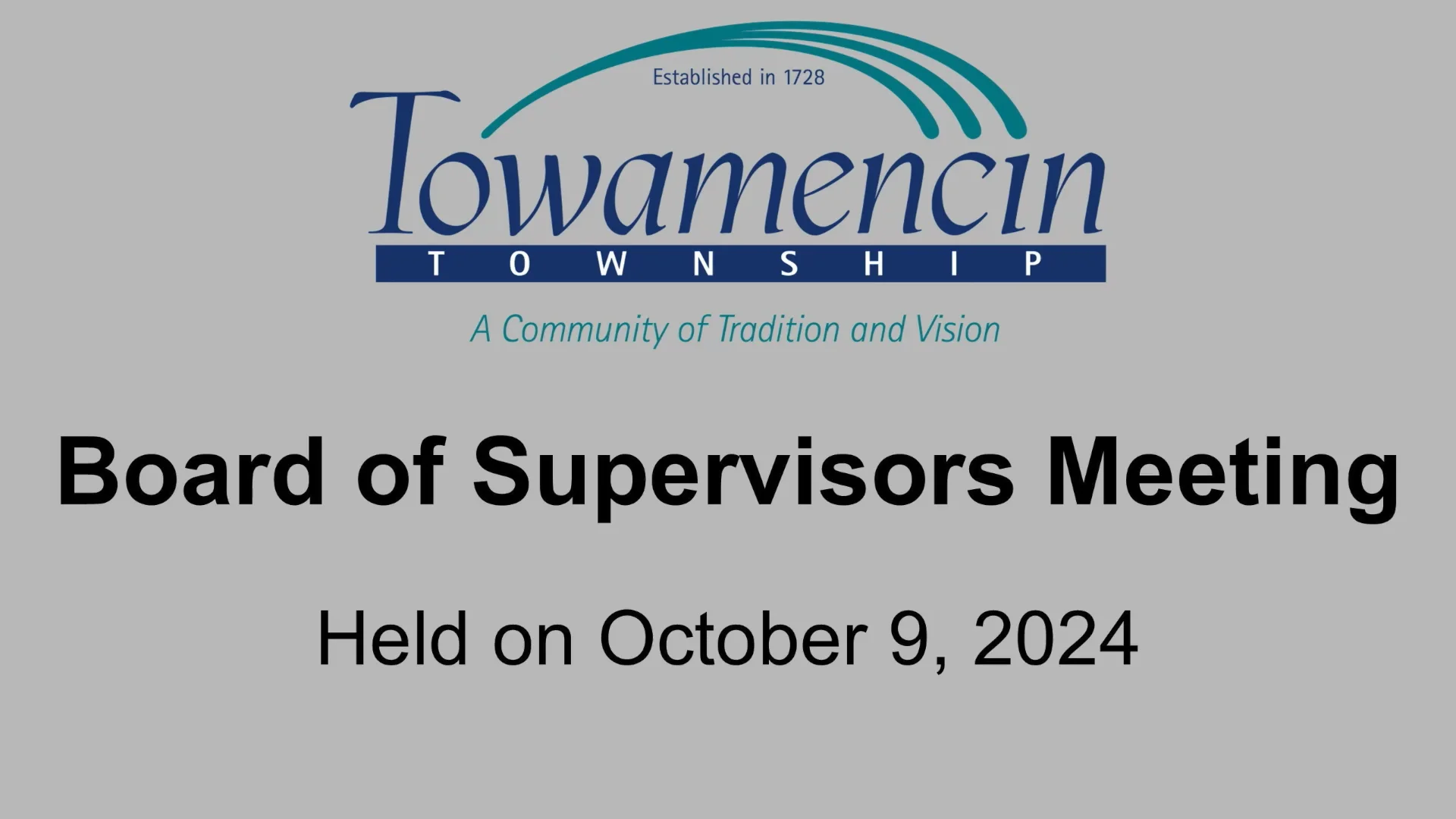 Board of Supervisors October 9, 2024