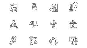 ROI and Revenue Animated Icons, an Outline Icon by Prosymbols (Thumbnail 4 of 4)