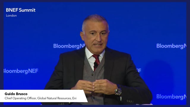 Watch "<h3>Executive Dialogue: Navigating the Energy Transition: ENI's Dual Strategy for Renewables and Gas</h3>
Guido Brusco, Chief Operating Officer, Global Natural Resources, Eni
Moderated by Tom Mackenzie, Anchor, Bloomberg TV"