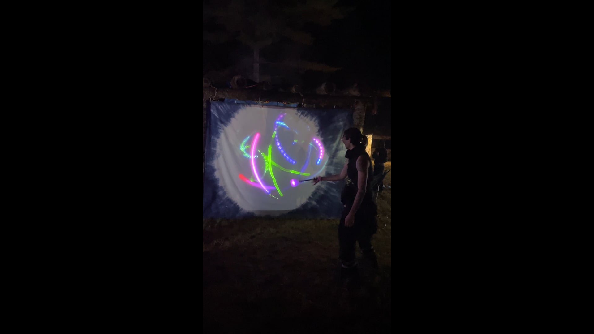 Light painting with wand