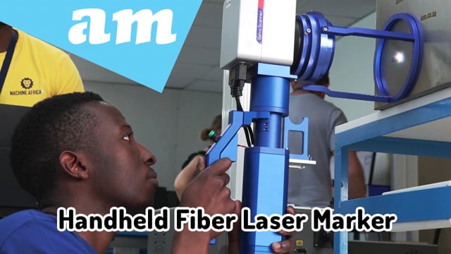 New Handheld LabelMark Fiber Laser with Alignment Rack For Any Surface Laser Marking