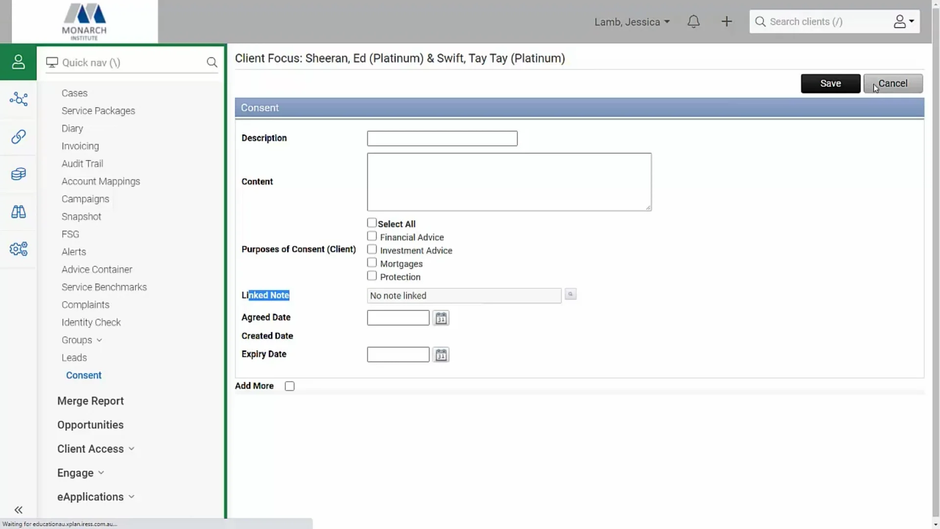 Generate Reverse fact find document