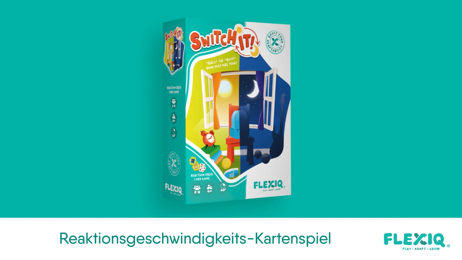 FLEXIQ Switch It! Gioco Da Tavolo Famiglia – Sfida Di Velocità E Colori Per 2-8 Giocatori, Dai 6 Anni In Su - 2