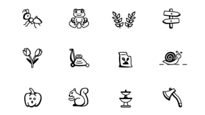 Garden Doodle Icon Animations, an Outline Icon by Prosymbols (Thumbnail 3 of 3)