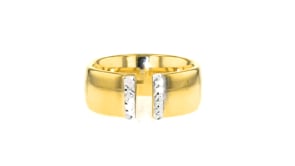 Italian 14kt Two-Tone Gold Open-Space Ring