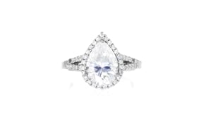 2.80 ct. t.w. Moissanite Teardrop Ring in Sterling Silver