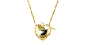 Italian 14kt Yellow Gold Heart Toggle Necklace
