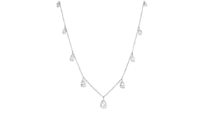 2.30 ct. t.w. CZ Station Necklace in Sterling Silver