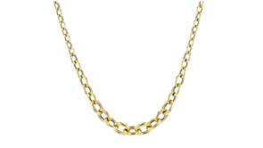 Italian 18kt Yellow Gold Graduated Cable-Link Necklace
