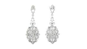 .20 ct. t.w. Diamond Filigree Drop Earrings in Sterling Silver