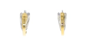 Italian Two-Tone Sterling Silver Double-Hoop Earrings