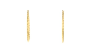 Italian 10kt Yellow Gold Diamond-Cut Hoop Earrings