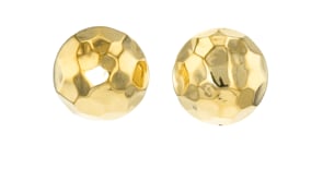 Italian 18kt Gold Over Sterling Faceted Dome Earrings