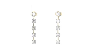 1.50 ct. t.w. Lab-Grown Diamond Linear Drop Earrings in 14kt Yellow Gold