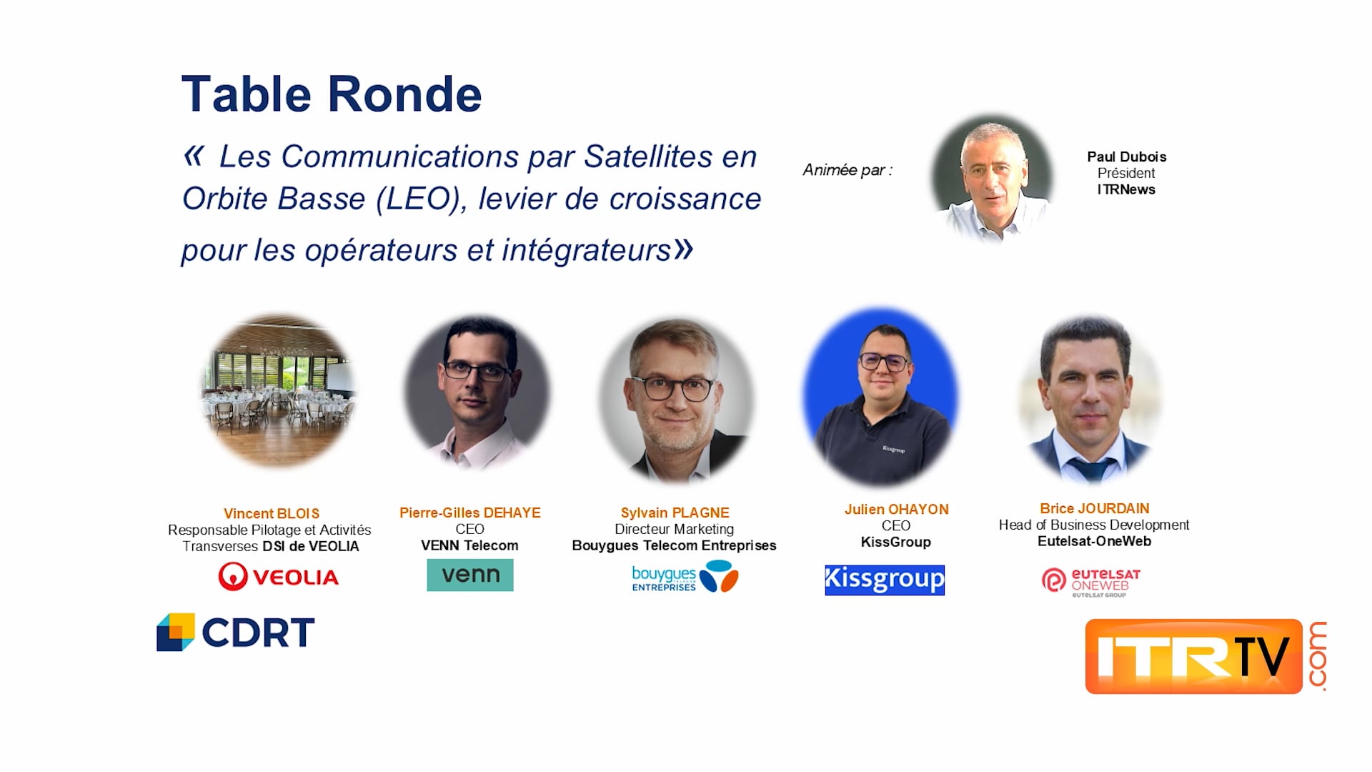 Tables rondes et Reportages - Table ronde CDRT : Les télécom à la ...